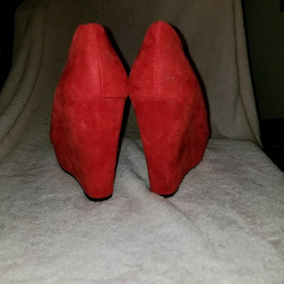 COPY - Red  wedge shoes - Picture 4 of 4